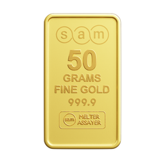 999.9 Gold Minted Bar - 50 grams